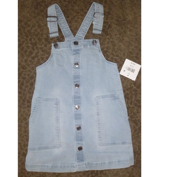 Girls Falls Creek Denim SKIRTALL Overalls Dress Size 4/5 6/6X 10/12 Jean NWT - Picture 1 of 2